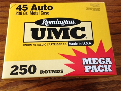Remington UMC 45 ACP 250 Round Mega Pack